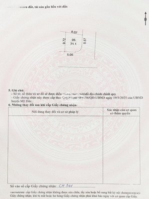 hàng hiếm! đất đấu giá xã phúc lâm, mỹ đức chỉ 71,1 m2 lô góc