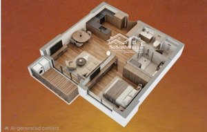 bán 1 ngủ, trục 02 - tòa alumi 2 khu đô thị alluvia city xuân cầu - giá tts 3 tỷ 279