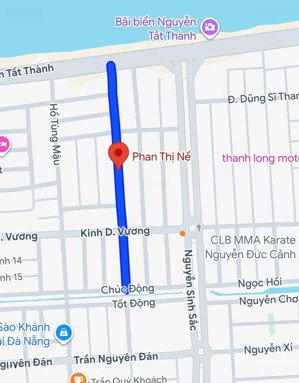 bán đất mặt tiền đường phan thị nể, liên chiểu, thông biển, sát nguyễn tất thành, giá 6 tỷ 7 tl
