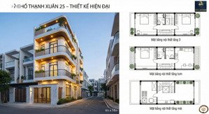 bán nhà mới hxh 8m thạnh xuân 25 4x14 trệt lửng 3 lầu full nội thất