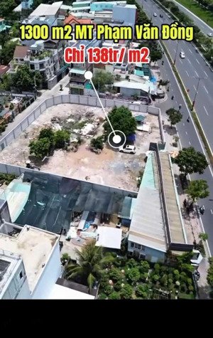 siêu vị trí góc 3 mặt tiền phạm văn đồng tp thủ đức - dt: 35x38m xây 2 hầm 14 lầu giá 179 tỷ