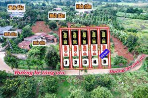 bán 4nền liền kề thổ cư, sẵn vườn cây ăn quả tại eaning - cưkuin - đắk lắk chỉ 288tr/nền