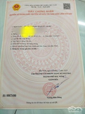 bán đất đàm văn tiết, 5,6 tỷ, 150m2, pháp lý đầy đủ tại bắc ninh