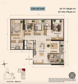 bán độc quyền căn góc 4pn sun feliza suites cầu giấy 159,9m² - giá 20,6 tỷ. lh 