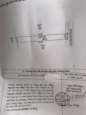 chính chủ cần bán lô đất siêu đẹp tại khối tân khai phường biển điện dương