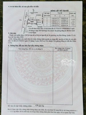 kẹt tiền bán lô đất đẹp hẻm 94 đường vườn lài giá 6.9 tỷ diện tích 5.5 x 23.9m