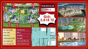 s10.0214.18 | căn góc 2pn+1 giá rẻ cực hiếm tại the origami