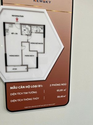 căn hộ 65m2 - bcons newsky - sống tiện nghi, view cực đỉnh!