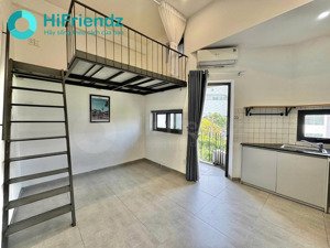 căn hộ duplex cao cấp - đầy đủ nội thất, tiện nghi - ban công thoáng mát - tone màu trắng sang