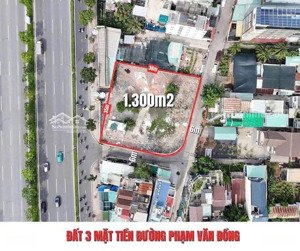 đất giảm 9 tỷ - 3mt phạm văn đồng thủ đức - 35x38m - xây cao tầng - giá bán nhanh 170 tỷ