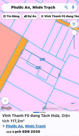 bán đất vĩnh thanh, nhơn trạch, đn. vị trí một sẹc đường hùng vương, full thổ cư, sổ đỏ sẵn sàng