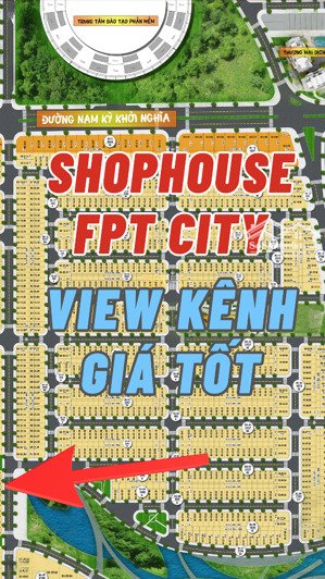 chủ ở nước ngoài về ăn tết tranh thủ bán lô shophouse view kênh siêu đẹp