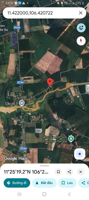 bán đất 500m2 tại minh hòa, dầu tiếng, bình dương, cách dt744 chỉ 400m. giá 950 triệu