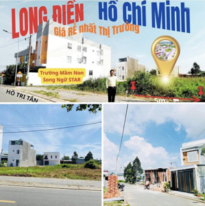 ccg nền đất ngay mặt tiền hồ tri tân, tt long điền, br-vt nay là long điền, thành phố hồ chí minh !