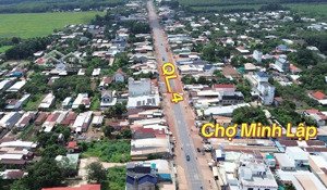 bán đất nền dt 756 chợ minh lập, 350 triệu, 300m2, sổ sẵn có bank vay, mặt tiền rộng