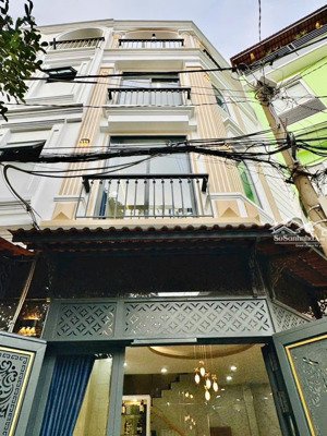 hot! bán nhà hẻm xe hơi lê quang định. nhà mới dt 4,5x9 nở hậu, 4 tầng sân thượng giá 8,95 tỷ tl