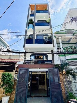 bán nhà gò vấp hẻm xe tải 6m xe hơi ngủ trong nhà 5 tầng có thang máy nhà đẹp cao cấp hoàn công đủ