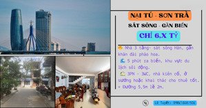 nhà 3 tầng trung tâm sơn trà sát sông, gần biển giá 6.xtỷ gần khán đài pháo hoa