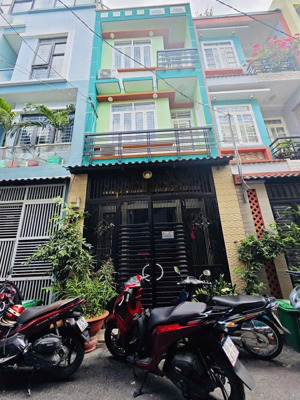 bán nhà gò dầu tân phú, 4x11m, 3 tầng, 3pn, hẻm 5m thông, sổ hồng riêng, 6.78 tỷ