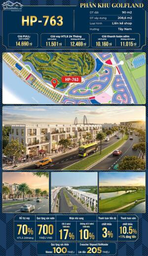  Shophouse HP-763 trục chính mặt đường Hạnh Phúc phân khu Thiên Đường - Vinhomes Vũ Yên