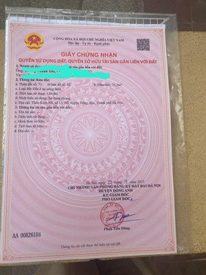 cấn bán mảnh đất đẹp kính nỗ thư lâm, chính chủ. mtg