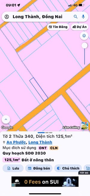 bán đất an phước 5x25 mặt tiền buôn bán 1,59 tỷ sổ riêng thổ cư 100%