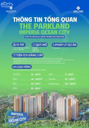 Căn hộ The Parkland – Imperia Ocean City (MIK Group) tại trung tâm Ocean Park 2