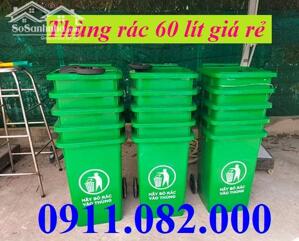Thùng rác 60 lít giá rẻ tại an giang- Thùng rác nhựa 120l 240l giá sỉ đại lý- lh 0911082000