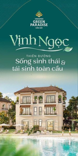 bán vinhomes green paradise cần giờ. giá 12,3 tỷ. dự án lấp biển xịn nhất của vinhome.