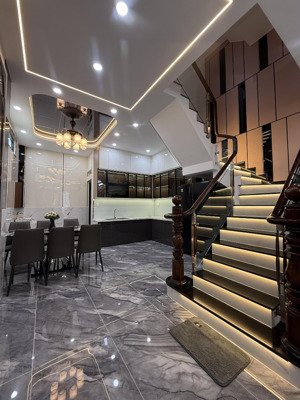 bán nhà mới, hẻm oto tránh, oto ngủ nhà 4 tầng 5pn 6wc, full nội thất bùi quang là gv chỉ 8t9