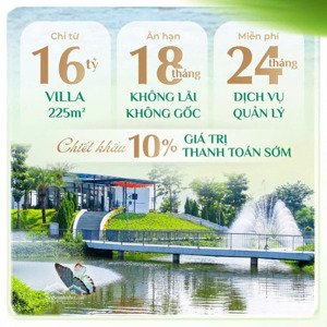 chỉ với 5tỷ sở hữu căn villa riverside vsip-225m2-giá gốc cđt-miễn lãi gốc 18 tháng-chiết khấu 10%