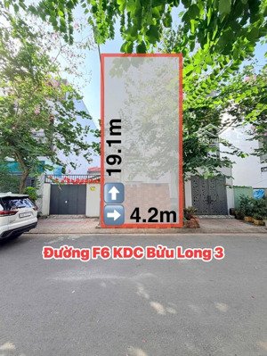 chủ gửi bán lô đất đường f6 kdc bửu long 3, đồng nai . dt: 4,2x19.1=80m2. giá 3 tỷ 550 bớt lộc