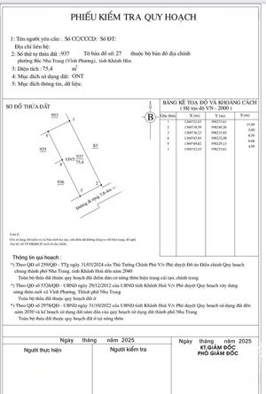 bán đất 75.4m2 tại đắc phú, vĩnh phương, nha trang, 990 triệu vnd