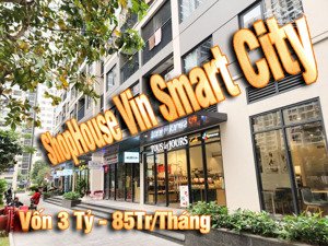 dòng tiền 85 triệu/tháng - vốn 3 tỷ - shophouse chân đế vinhomes smart city -the victoria