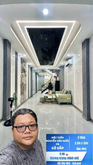 bán nhà mới mặt tiền kinh doanh nguyễn văn khối p8 gò vấp, ngay emart phan huy ích, 3 tầng, 4pn