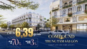 nhà phố compound pearl riverside phú định cách võ văn kiệt 100m, giá chỉ 6,39tỷ/căn, chiết khấu 5%