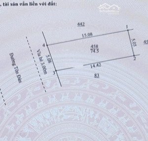bán đất mặt tiền đường tôn đản, gần chợ hòa an, cẩm lệ, giá chỉ 5 tỷ 450 tl
