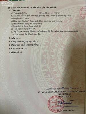 Bán đất Tân Thành - Dương Kinh - Hải Phòng