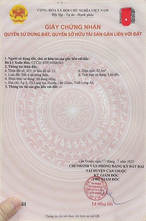 cần bán lô đất thị trấn cần giuộc