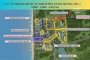 bán đất 2.000 - 4.000 - 6.872 - 7.405 m² để xây khách sạn nghỉ dưỡng đẹp tại bãi trường, phú quốc