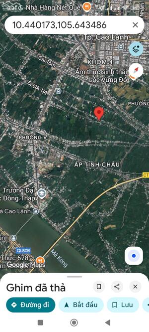 Bán nền 2 mặt tiền đường Khai Long & đường khách sạn Thiên Mai chạy vô phường Cao Lãnh, cách đường Phạm Hữu Lầu 1,2km