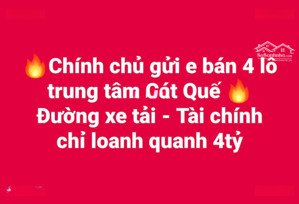 chính chủ gửi bán cụm 4 lô thổ cư xã cát quế - hoài đức. diện tích nhỏ, mặt tiền lớn, tài chính 4tỷ