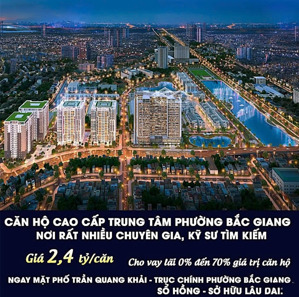 mở bán chung cư thương mại mới - rẻ nhất tp bắc giang - chỉ từ gần 40tr/m2 - lotus 1