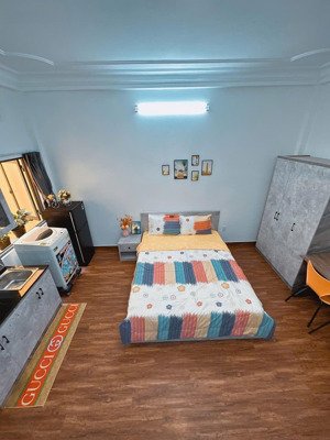 cho thuê căn hộ studio full nội thất tại lô b, đường trường sơn có máy giặt riêng