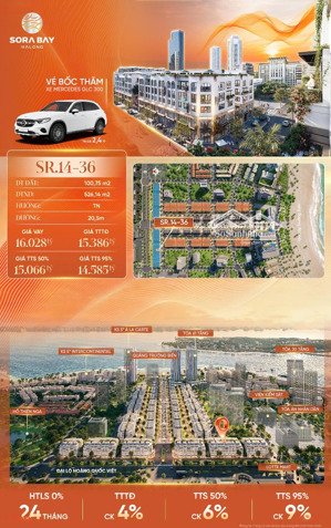 căn ngoại giao giá rẻ nhất dự án sora bay - hạ long, 100m2, xây 6 tầng 1 tum, giá chỉ 14 tỷ