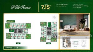 bán cc the park avenue view sân vận động phú thọ, 7,15 tỷ, 66,5 m2, tây bắc, giá tốt hàng hot