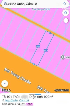 bán đất đường 10m5 bùi trang chước - hoà xuân - giá rẻ nhất khu