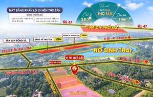 bán đất nền thổ cư 100% sát ubnd xã thọ tân, triệu sơn, thanh hoá mặt tiền rộng 6,5 mét