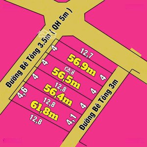 bán 4 lô đất hẻm 85 hương lộ ngọc hiệp - phường tây nha trang 56m2 giá 2.2tỷ