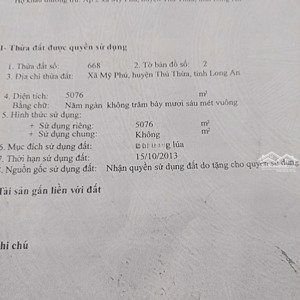 9000mv tại mỹ phú, thủ thừa, long an có 4000mv thổ cư